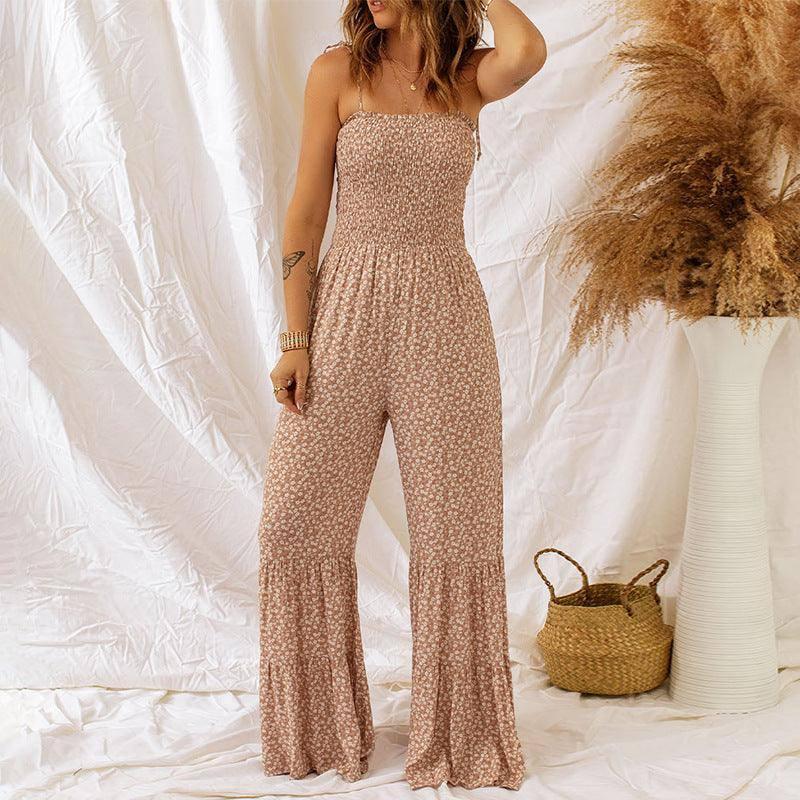 Spaghetti Strap High Waist Jumpsuit For Women-2