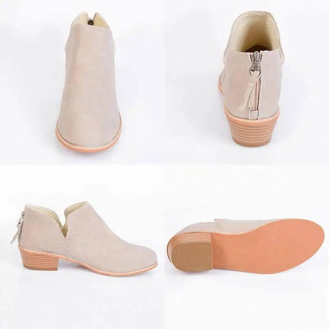 Spring Autumn Women Butterfly-knot Boots Slip-On Med High-5