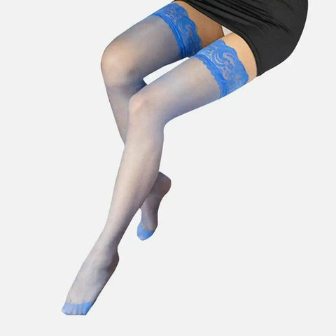 Stacey Sexy Lace Trim Stockings Black Sexy-A-11