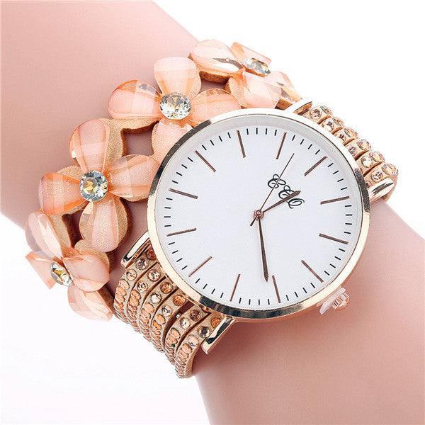 Stainless steel shell quartz watches Women luxury brand-Yellow-10