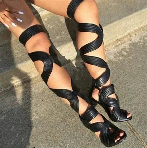 Stylish Gladiator Sandals for Fashion-Forward Looks-Black-4