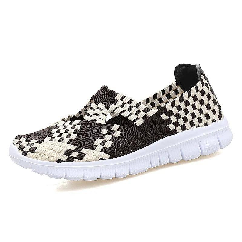 Stylish Woven Slip-On Sneakers for Casual Chic-Khaki-2
