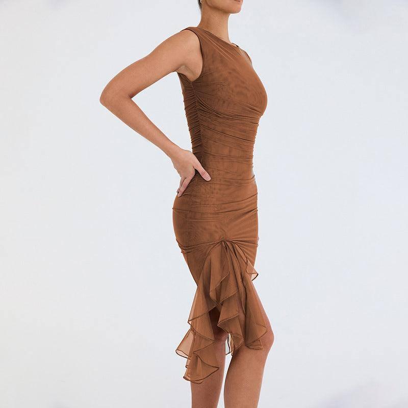 Summer Slim Skinny Sleeveless Dress For Women Fashion Party-6