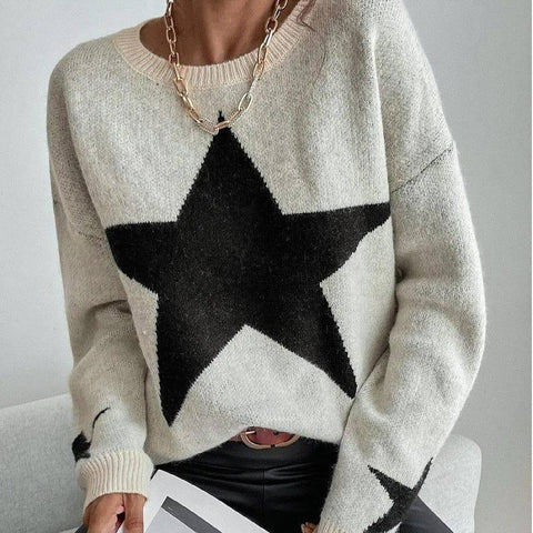 Sweater Women's Pullover Round Neck XINGX Thread Temperament-3