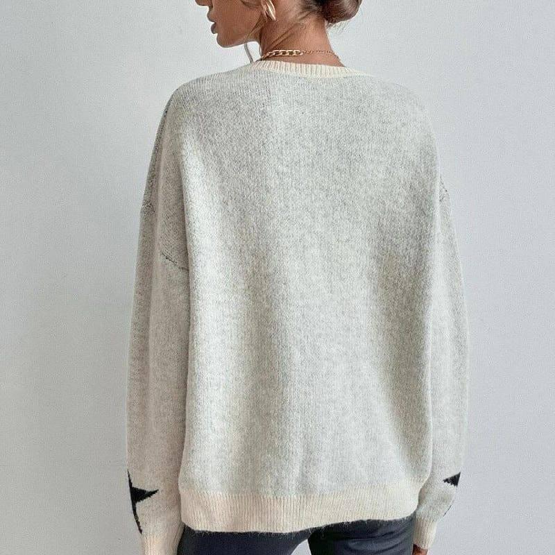 Sweater Women's Pullover Round Neck XINGX Thread Temperament-4