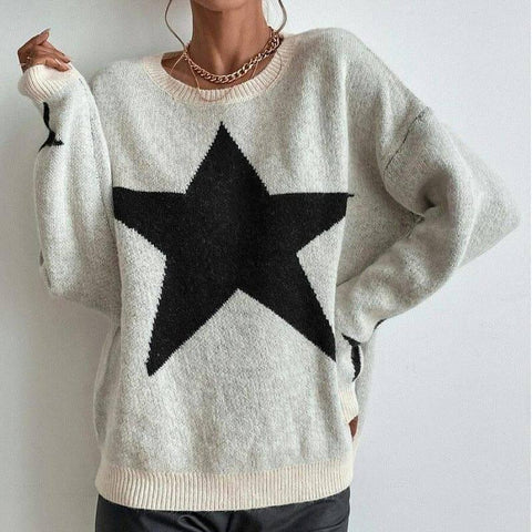 Sweater Women's Pullover Round Neck XINGX Thread Temperament-5