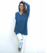 LOVEMI  Sweaters Blue / L Lovemi -  V-Neck Warm Sweaters Casual Sweater
