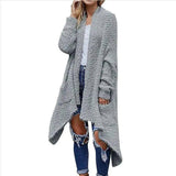 LOVEMI  Sweaters Grey / S Lovemi -  New Mid Length Cardigan Thick Plush Women's Solid Color Long