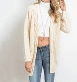 LOVEMI Sweaters Rice white / 3XL Lovemi -  Long-sleeved cardigan in a long-sleeved cardigan