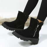 Thick Plush Snow Boots Women Faux Suede Non-slip Winter-3