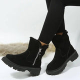 Thick Plush Snow Boots Women Faux Suede Non-slip Winter-9