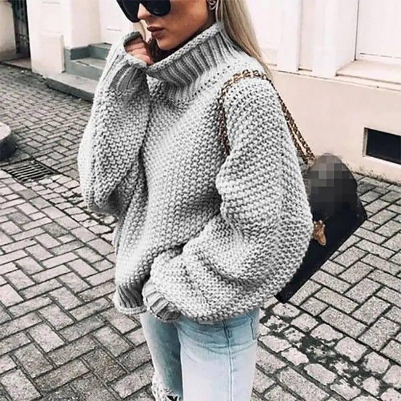 Thick Sweater-Gray-4