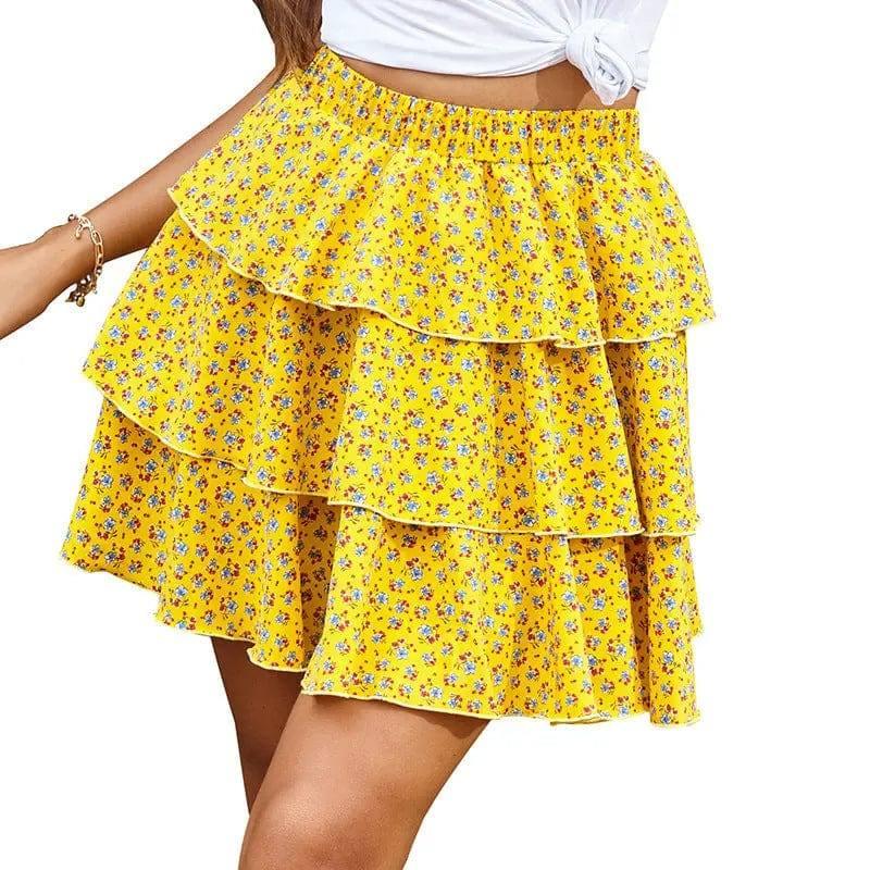 Thousand Layer Cake Floral Pleated Skirt-6