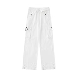 Trendy Brand Retro Men's Overalls For Girls-White-5