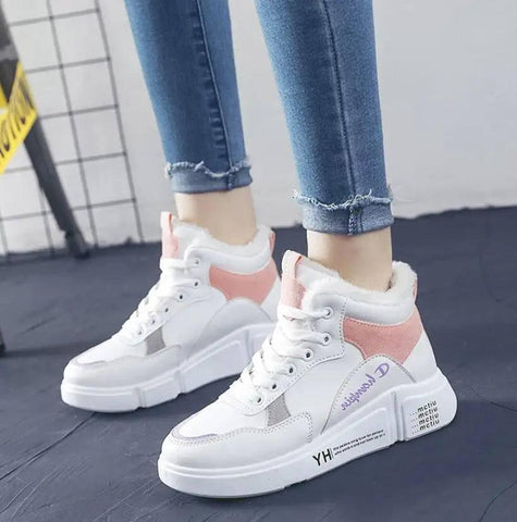 Trendy High-Top Sneakers for Casual Style-Pink-9