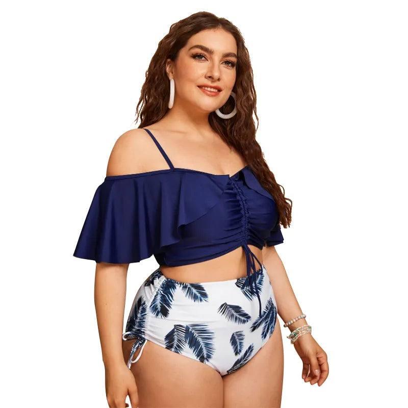 Trendy Plus-Size High-Waisted Bikinis Online-6