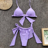 Triangle bikini-Purple-5