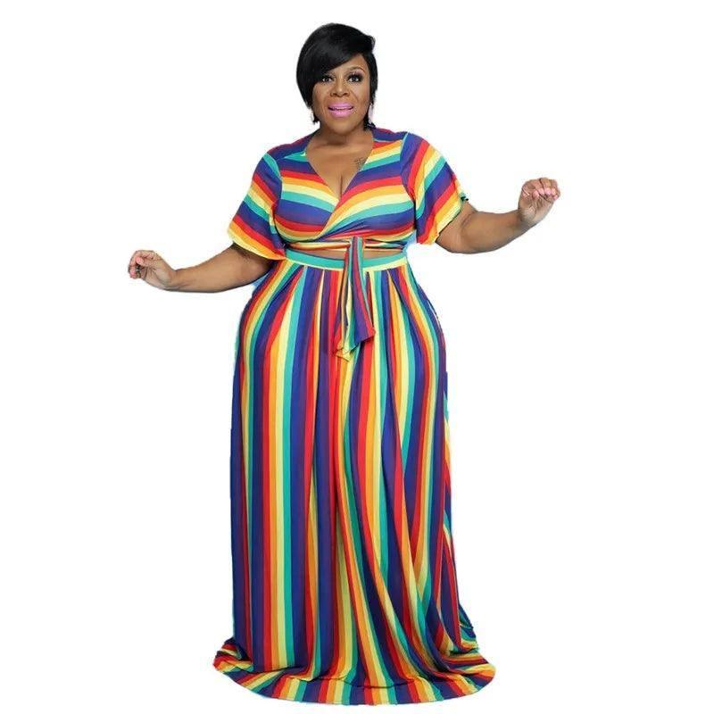 Vibrant Rainbow Maxi Dress: Perfect Summer Style-Pattern-5