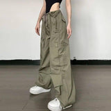 Vintage Fashion Large Pocket Straight Casual Pants-6