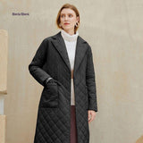 LOVEMI  WDown jacket Black / S Lovemi -  Cotton-padded Coat Fashion Polo Collar Mid-length Over The Knee