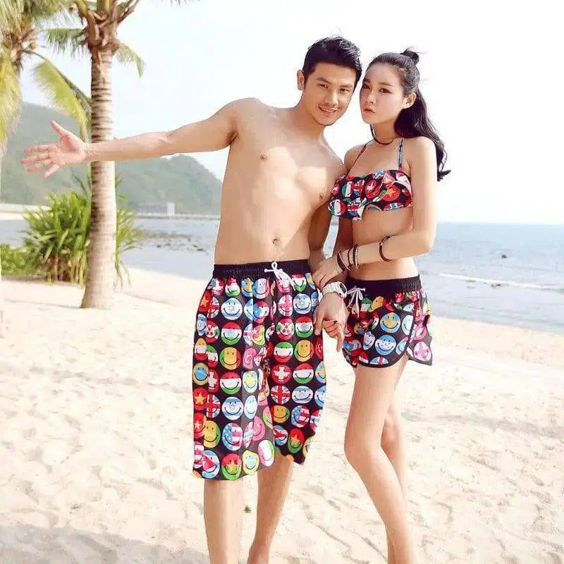 Wholesale new couples package holiday beach pants pants men-1