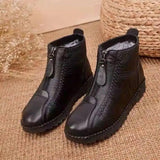 Winter Cotton Shoes Women Plus Velvet Anti-skid To Keep Warm-Black-1