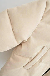 Winter Stand Collar Zipper Drawstring Cotton Coat-2