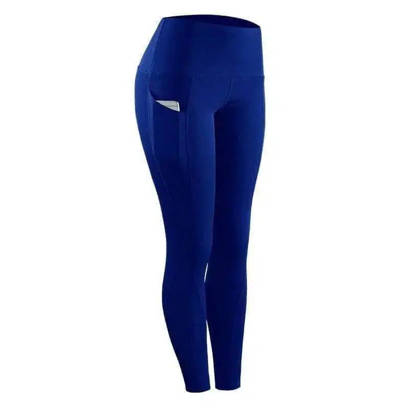 Women Compression Skinny Fitness Leggings Women Stretch-Blue-5