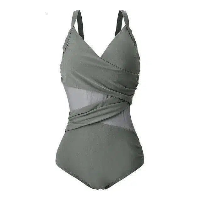 Women plus size Bikini-Grey-2