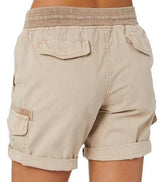 Women's Casual High Waist Cargo Shorts 0 LOVEMI    