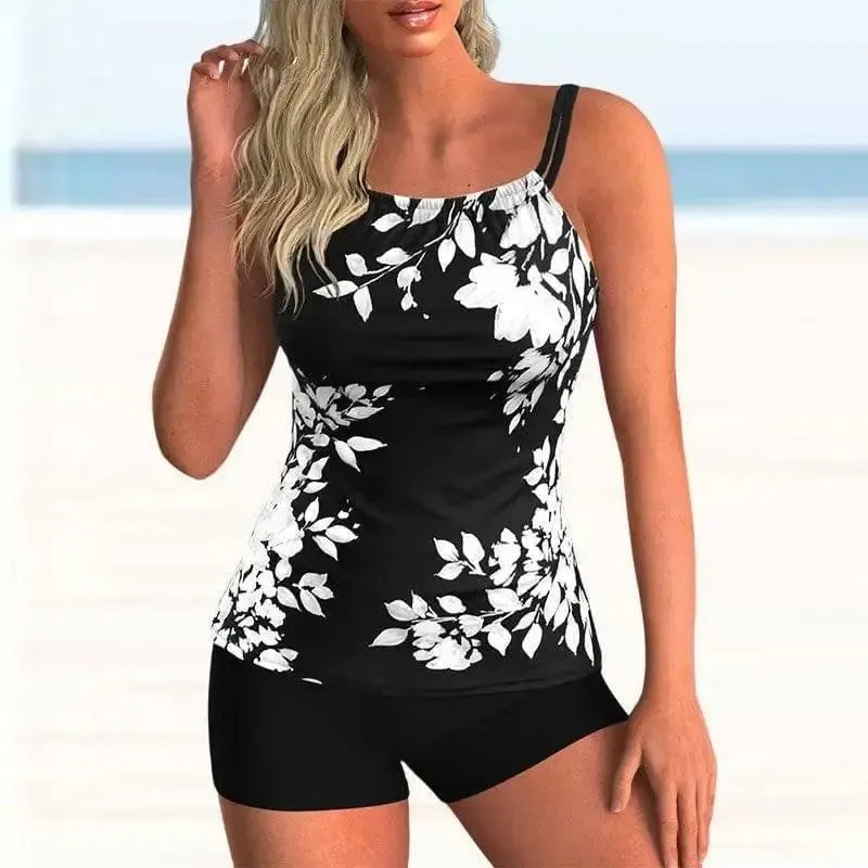 Women's Contrast Color Split Thin Shoulder Strap Beautiful-White-4