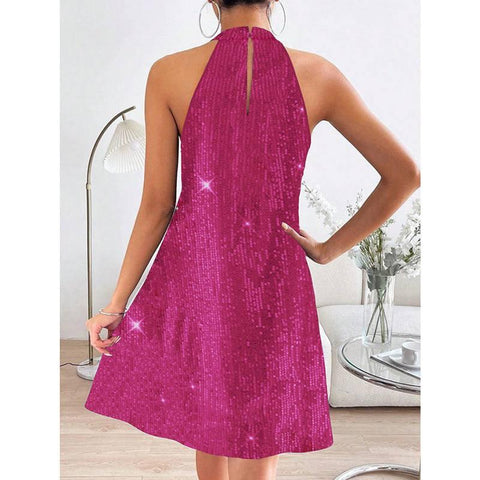 Women's Fashion Elegant Halter Dress-4
