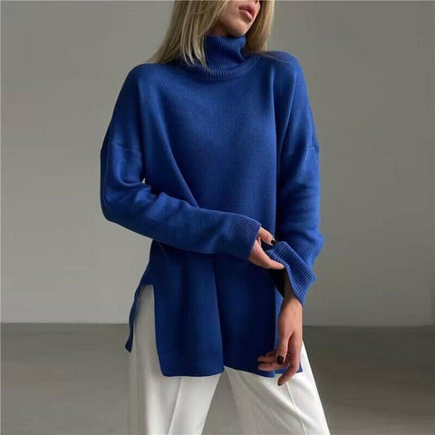 Women's Fashion Loose Turtleneck Sweater-1