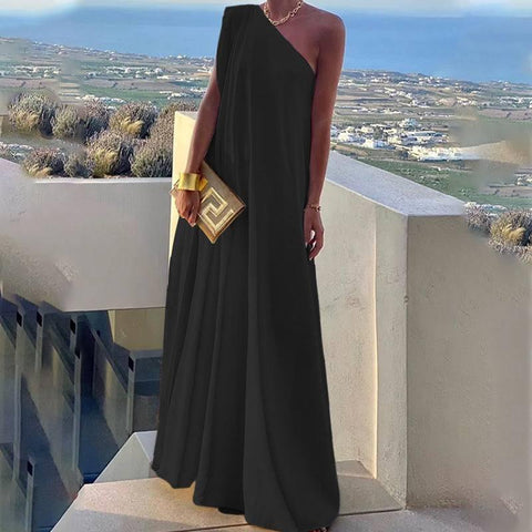 Women's Fashion Personalized Long Dress-Black-6
