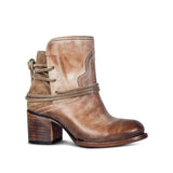 Women's Fashion Shoes Boots Winter PU Leather-Khaki-4