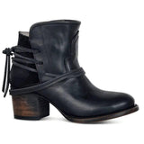 Women's Fashion Shoes Boots Winter PU Leather-Black-5