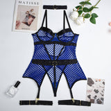 Women's Hot One-piece Sexy Lingerie-Blue-8