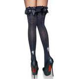 Women's knee stockings-Spider web black-3