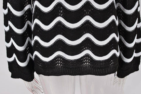 Women's Knitwear Long Sleeve Stitching Sweater-8