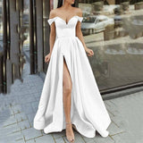 Women's Multicolor Tube Top V-neck Backless Dress-White-2