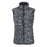 Women's Plush Vest Jacket, Stand-Up Collar Sleeveless-3
