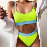 Women's Single Split Bikini Swimsuit Reveals-7