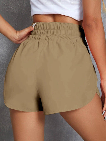 Women Summer Fashion Sports Loose Shorts Elastic Waist-8