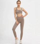 Yoga exercise suit-Brown-23