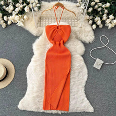 YuooMuoo Chic Fashion Sexy Package Hips Split Knitted Summer-1